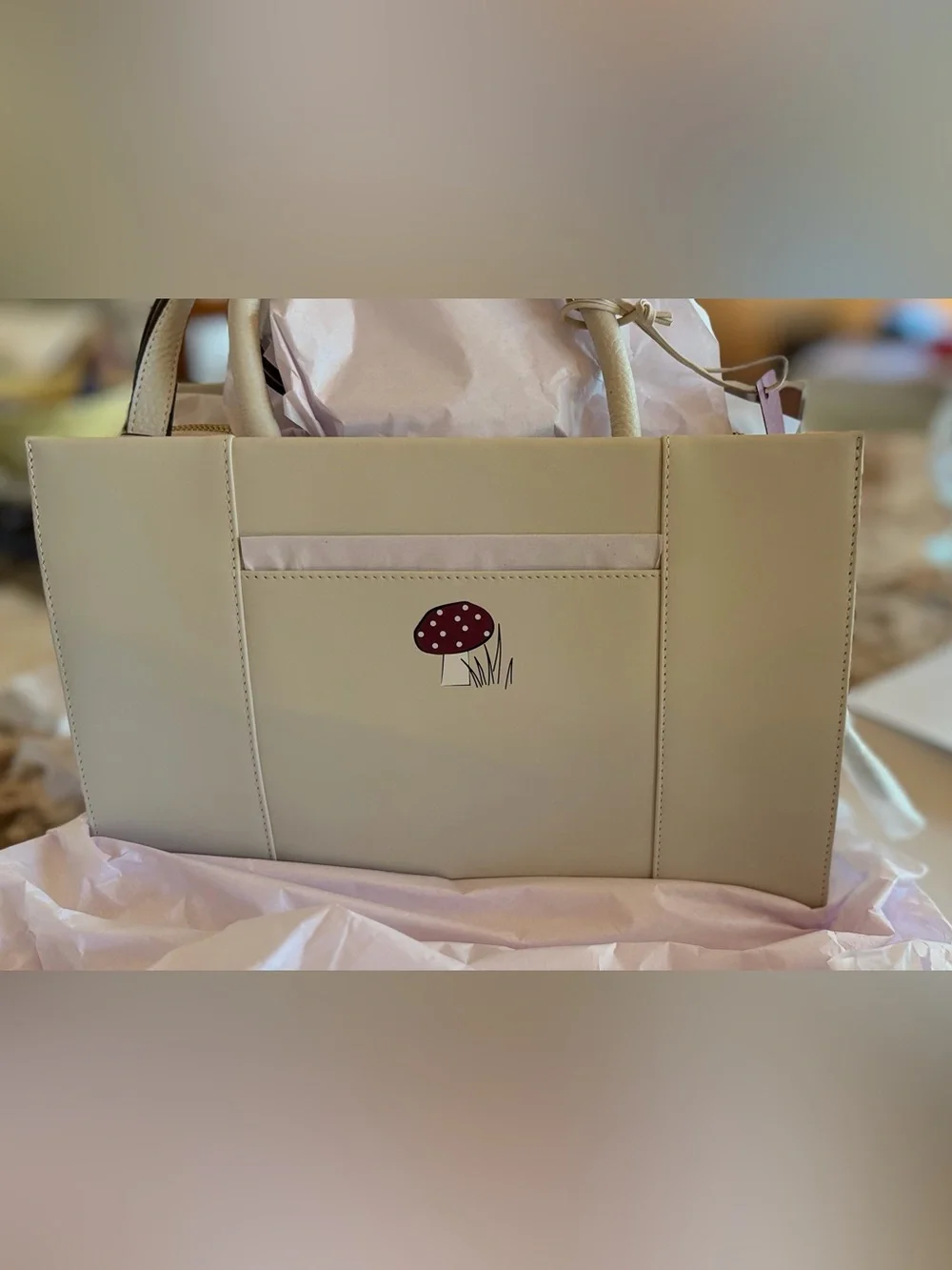 Radley London Leather Whimsical Autumn Scene Leather Top-Handle Bag